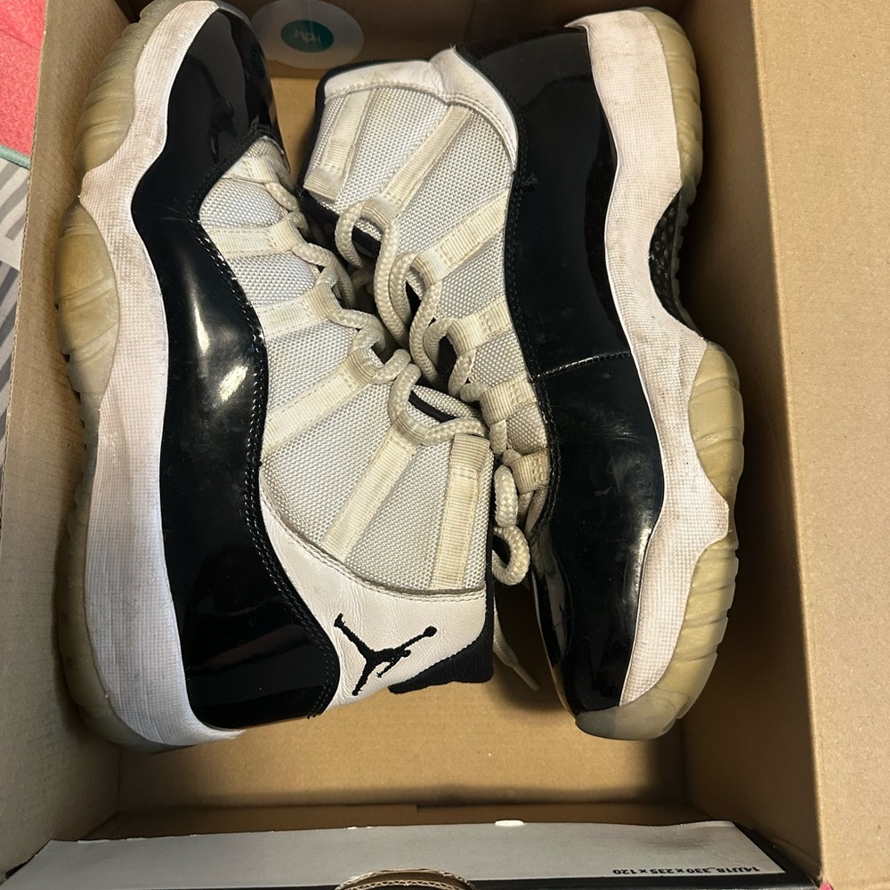 Jordan Black and White Athletic Shoes